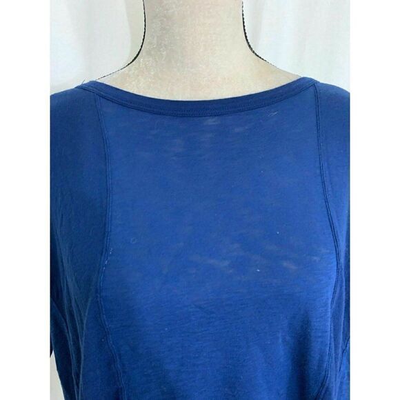 Splendid Womens Solid Navy Blue Oversized Short Sleeve Top T Shirt Xs - Picture 3 of 7